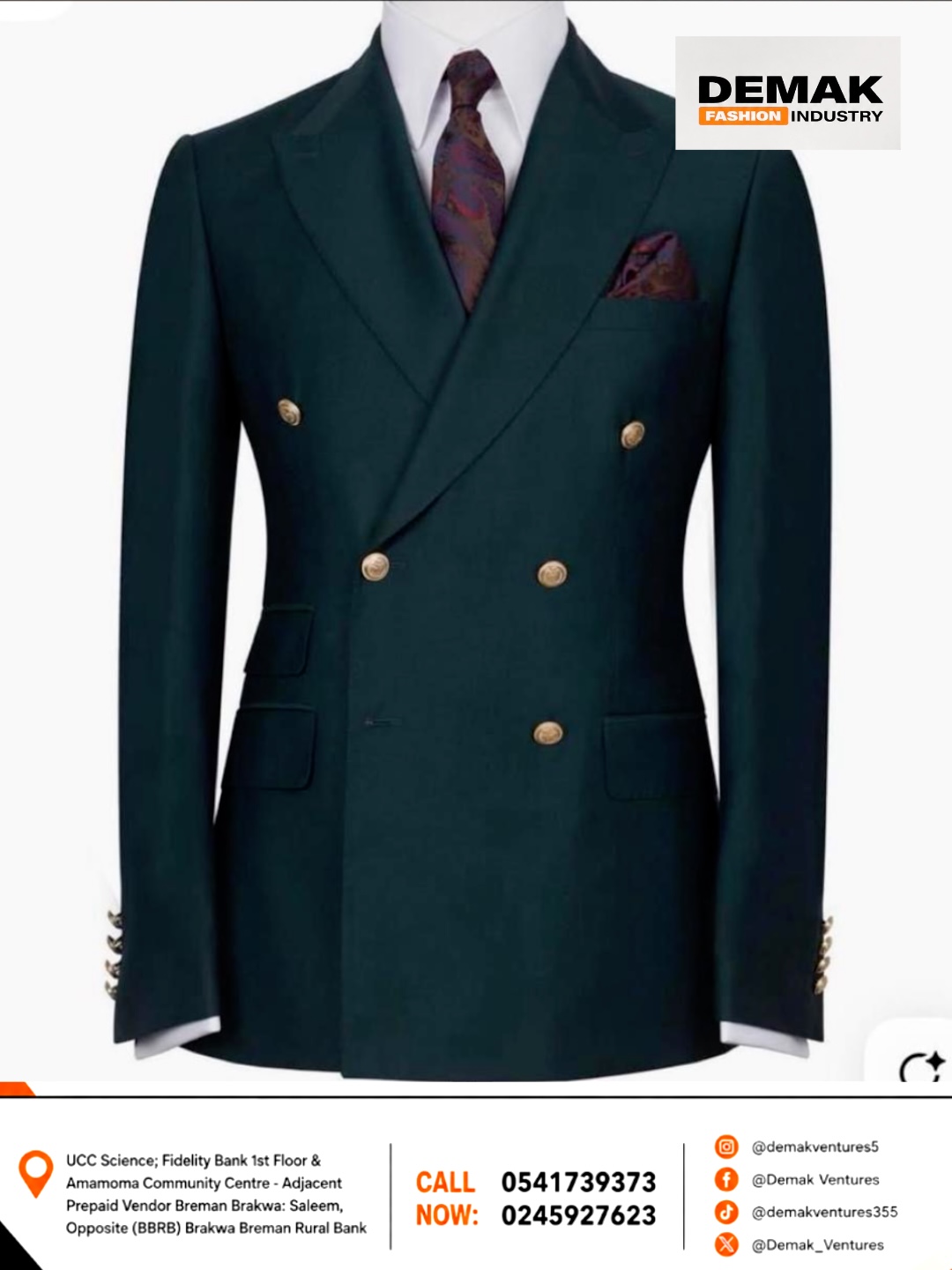 Hunter Green Double Breasted Suit